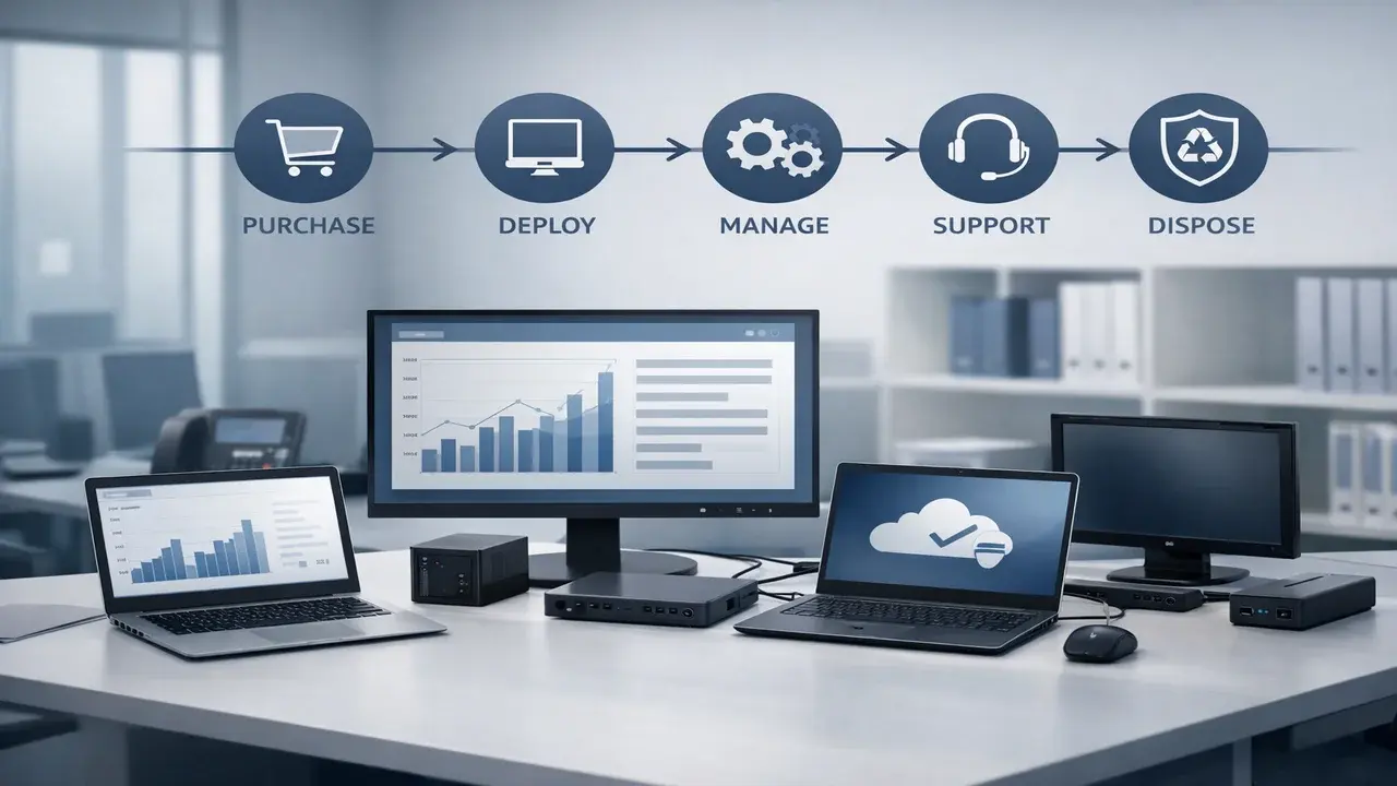 Business IT device lifecycle management planning for secure and cost‑effective technology refresh at end of financial year